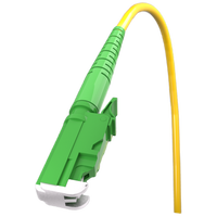 Cable de Fibra Óptica de 1m (3 pies) 1 Fibra E2000 APC Simplex a SC UPC Simplex Monomodo (OS2) Riser (OFNR) 2.0mm con Aislamiento Tensado