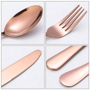 2026 Luxury <b>Sets</b> 24Pcs Gold Stainless Steel Fork Spoon Flatware With Wooden Box <b>for</b> Wedding - Product Image 4