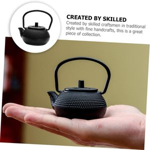 Mini 50ml gang tráng men Tráng ấm trà màu đen bền xách tay thiết kế cổ điển lỏng trà cà phê Bộ trà trang trí hộ gia đình - Product Image 4