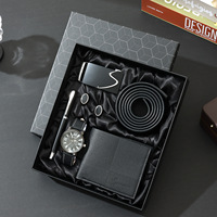 Coffret cadeau montre-portefeuille pour la fête des pères pour hommes avec stylo à logo personnalisé, matériau PU, mouvement à quartz - Produit promotionnel