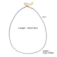 YIMEILI & Bohemian Collier tressé coloré en acier inoxydable, chaîne de clavicule, base de chaîne pour pendentif breloque DIY