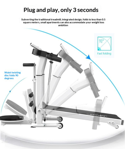 Tapis <span class=keywords><strong>de</strong></span> marche manuel pliable multifonctionnel Hirun HRT20-21 2026 avec dispositif <span class=keywords><strong>de</strong></span> torsion <span class=keywords><strong>de</strong></span> la taille et affichage LED - Product Image 3