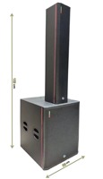 Altavoz de Columna Profesional MORIN F6 para Interiores/Exteriores, Subwoofer de 18 Pulgadas, 400W, Caja Activa de Madera Contrachapada