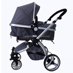 Poussette pour bébé 3-en-1 Lit de transport pratique en aluminium Système de voyage pour bébé On-the-<span class=keywords><strong>Go</strong></span> Landau Carrier High View Baby Poussette - Product Image 6