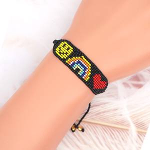 Go2boho Pulsera <span class=keywords><strong>de</strong></span> arcoíris para niños Miyuki <span class=keywords><strong>Bonitas</strong></span> joyas con cara <span class=keywords><strong>de</strong></span> sonrisa - Product Image 6