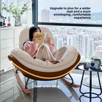 Fauteuil de méditation inclinable moderne en fer pour salon intérieur – Chaise à bascule confortable pour la détente