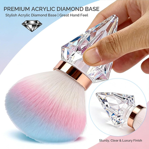 แปรงปัดฝุ่นเล็บ 2 แพ็ค สีฟ้าเพชรและสีชมพูไล่เฉด - Product Image 2