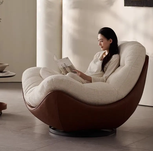 Sillón Reclinable Nórdico Moderno con Tapicería de Tela, Diseño Ecológico y Duradero para Sala de Estar, Dormitorio y Uso en Hoteles - Product Image 1