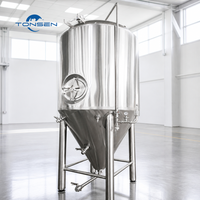 Réservoir de stockage en acier inoxydable TONSEN 1500L 304/316 avec enveloppe chauffante et contrôle de température pour brassage commercial