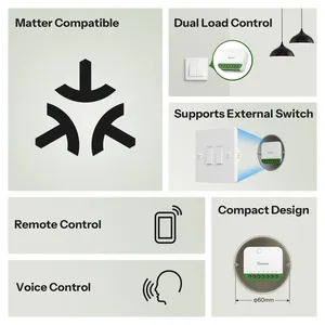 Interruptor Inteligente WiFi SONOFF MINI DUO de 2 Canales, MINI-2GS, Control de Carga Dual, Modo de Relé Desmontable, Compatible con Alexa y Google Home - Product Image 3