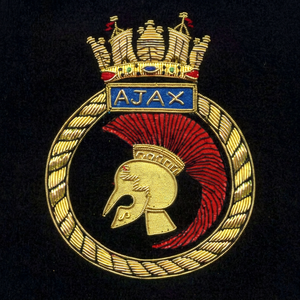 Écusson brodé personnalisé AJAX avec motif Aigle Couronné, à coudre en dentelle, badge en tissu avec épingle de sûreté pour vêtement, style circulaire - Product Image 1