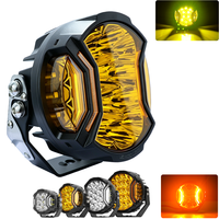 Feux LED 4x4 étanches IP68, 5 pouces, ronds, ambre, DRL, projecteur auxiliaire LED pour tout-terrain, SUV, camion, UTV, RZR, feux antibrouillard