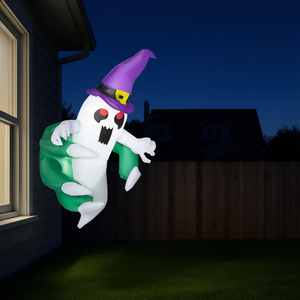 Halloween Ghost Inflatable 3.9ft LED Lighted <b>Outdoor</b> Yard Decor Garden Decoration Window <b>Sticker</b> PVC Material - Product Image 2