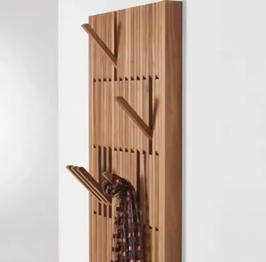<span class=keywords><strong>Perchero</strong></span> de <span class=keywords><strong>Pared</strong></span> Plegable y Ajustable de <span class=keywords><strong>Madera</strong></span> de Roble Moderno, Organizador Multifuncional para la Entrada del Hogar, Ganchos de Fácil Instalación - Product Image 6