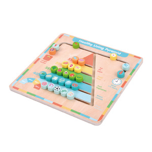Wooden Healthy Life <strong>Pyramid</strong> Set Toys for Children Other <strong>Puzzle</strong> Education Toys - Product Image 4
