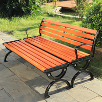 Banc en composite WPC à haute résistance, barre en teck, tube en bois 57*32mm