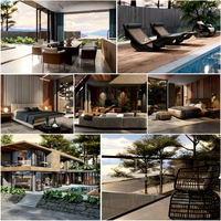 Luxe Style Moderne 3D Max Rendu Intérieur Extérieur Architecture Design Plans de Maison Projets Offres
