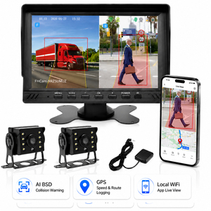 Moniteur de camion 7 pouces IPS 2 canaux avec GPS, <span class=keywords><strong>d</strong></span>étection <span class=keywords><strong>d</strong></span>'angle mort BSD, application WIFI, surveillance <span class=keywords><strong>en</strong></span> temps réel, enregistrement <span class=keywords><strong>en</strong></span> boucle 12V-36V - Product Image 1