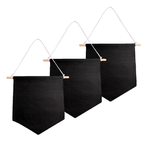 Biểu Tượng Tùy Chỉnh In Màu Đen Treo Cờ Trống Bông Vải Biểu Ngữ Cờ Cho Trang Trí Sử Dụng Làm Của Vải - Product Image 1