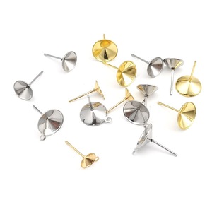 Stainless Steel Earring <b>Posts</b> <b>Round</b> 316L Medical Grade For DIY Jewelry Making Silver And Gold Tone - Product Image 1