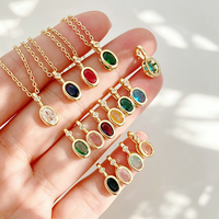 CH-LAP2174 Breloques carrées tendance en zircon coloré, plaqué or, breloques en CZ, mini composants en cuivre, vente en gros pour la fabrication de bijoux