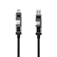 Câble de données intelligent à charge rapide Type-C 4-en-1 haute vitesse compatible iOS, en cuivre pur, de type usine