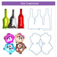 Ballons en aluminium personnalisés en forme d'ours en peluche Version brillante unique pour la publicité d'événement de décoration de fête