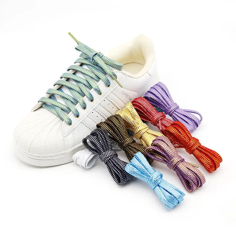 Weiou Shoe Parts & Accessories Flat Polyester Insert W-Type Metal Wire Draw Cord Shoelaces For Jumpmans And Yezyss Shoes