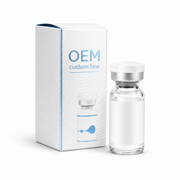 Boîte d'emballage personnalisée OEM pour flacons et ampoules, matériaux recyclés, logo imprimé quadricolore, revêtement UV pour flacons de 3 ml/10 ml, utilisation pharmaceutique et en laboratoire