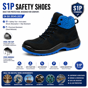Modern Flyknit Safety Shoes Lace Up Design Durable <strong>Work</strong> <strong>Trainers</strong> for Manufacturing &amp; Plant - Product Image 2