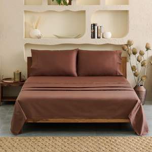 Juego de Sábanas Weddingly Supima Cotton King de 4 Piezas, 100% Algodón Americano, 15 Pulgadas de Profundidad, Sin Arrugas - Product Image 1