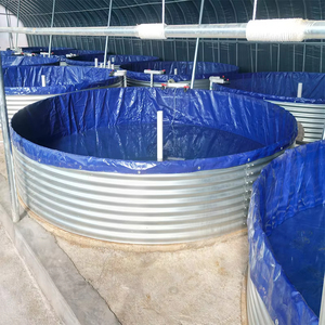 Bassin d'élevage de poissons en PVC rond de grande taille pour l'aquaculture de tilapias et de crevettes, système RAS, vente en gros - Product Image 3