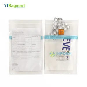 Plastic Custom Reusable Ziplock Envelope Packaging Pouch Printed Pill Bags