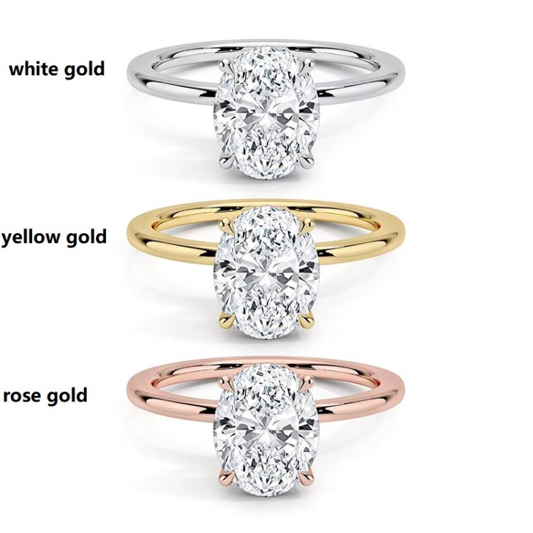 oval solitaire diamond ring