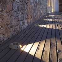 Lumière solaire circulaire lumineuse latérale pour extérieur chemin de promenade parc escalier marche IP65 étanche pied tréteau chemin lumineux