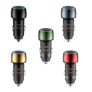 30W PD + 18W QC3.0 Cargador de coche de doble puerto USB de carga rápida transparente para iPhone para Samsung para teléfonos móviles Huawei para <span class=keywords><strong>Earph</strong></span> - Product Image 3