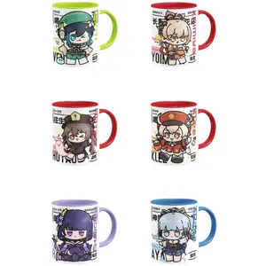 Personalizar para Furina <span class=keywords><strong>Hu</strong></span> <span class=keywords><strong>Tao</strong></span> Kaedehara <span class=keywords><strong>Kazuha</strong></span> Xiao Klee juego Anime tazas café leche cerámica hecho a mano regalo esmaltado para - Product Image 1