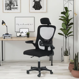 Kursi Kantor Eksekutif ergonomis Modern punggung tinggi dengan fungsi putar sandaran kepala tetap dan tinggi dapat diatur untuk rumah kantor - Product Image 3