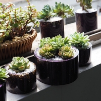 Besafe Pot de fleur rond en plâtre Moule en silicone pour succulente Jardinière Vase Béton Ciment Argile Moule en résine époxy