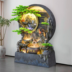 Fontaine artificielle Quanfangyuan avec cascade, décoration paysagère intérieure et extérieure, attirant la prospérité - Product Image 3