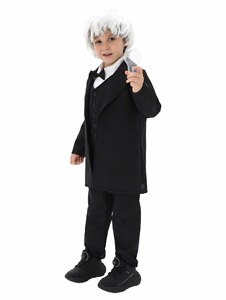 Costume de déguisement formel pour enfants - Costume 5 pièces pour garçons pour la Journée des Métiers et Halloween - Tenue de cosplay <span class=keywords><strong>Thomas</strong></span> <span class=keywords><strong>Edison</strong></span> et personnage historique - Product Image 4