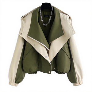 Abrigos de Mujer al por Mayor, Otoño/Invierno, Nuevos, Ecológicos, de Tela No Tejida, Casuales, Modernos, con Capucha, Holgados, de Longitud Media - Product Image 4