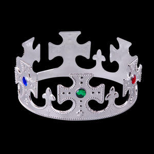 Corona de Rey para Halloween, Disfraz Infantil, Cetro de Plástico Galvanizado, Artículos para Fiestas, Sombrero para Cumpleaños - Product Image 5