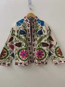 Chaqueta de Algodón Indio con Bordado Suzani, Chaqueta Corta de Verano Hecha a Mano, Exportador y Fabricante OEM de la India - Product Image 5