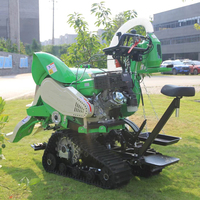 China Farm 4LZ-0.6 Mini moissonneuse-batteuse Type sur chenilles Mini machine à récolter le riz Moissonneuse-batteuse au Nigeria