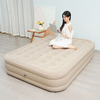 Matelas Gonflable Automatique Épais en Flocage pour Camping Extérieur, Lit Double Gonflable pour Nuitée au Sol, Canapé de Sieste
