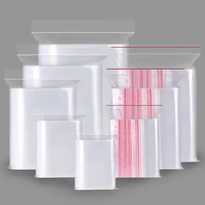 Bolsa de plástico transparente con cierre automático, bolsas de embalaje con cierre hermético, tamaño personalizado