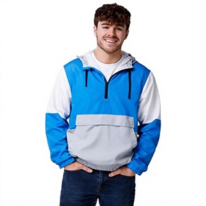 ANSZKTN ODM Half Zip Long <b>Letter</b> Garment Dyed Sports <b>Men</b> Women Warm Windproof Anti-fouling Sportswear Outdoor <b>Jacket</b> - Product Image 3
