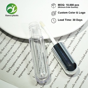 Tube de gloss à lèvres vide en forme de capsule transparente <span class=keywords><strong>ISMAN</strong></span>, 4 ml, en plastique, étiquette privée, avec bouchon à vis - Product Image 1