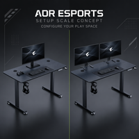 Bureau électrique à moteur unique AOR, réglable en hauteur, pour ordinateur et gaming, assis-debout, pour bureau à domicile, vente en gros usine